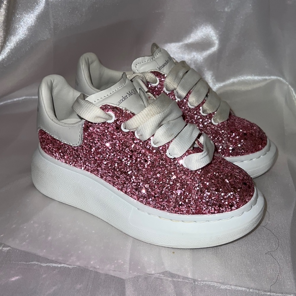 Alexander McQueen Little Girl's Oversized Glitter Sneakers